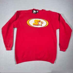 Vintage Starter Sweatshirt Pullover Crew‎ Neck Long Sleeve Red Logo NWT